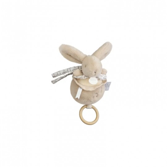 Lapin DOUDOU : boite à musique lapin Beige 20 cm - Doudou et compagnie Doudou et compagnie - 2