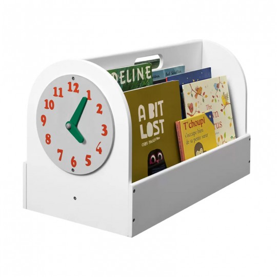 Boîte à livres avec horloge blanc - Tidy Books Tidy Books - 1