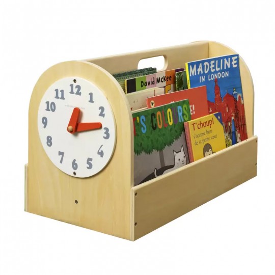 Boîte à livres avec horloge bois naturel - Tidy Books Tidy Books - 1
