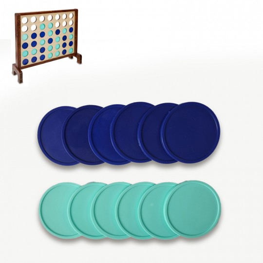 Lot de 12 Palets 9cm pour Puissance 4 de 80cm UBERGAMES - Bleu / Turquoise Uber Games - 1
