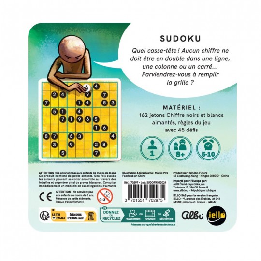 Jeu de voyage magnétique Sudoku Albi - 2