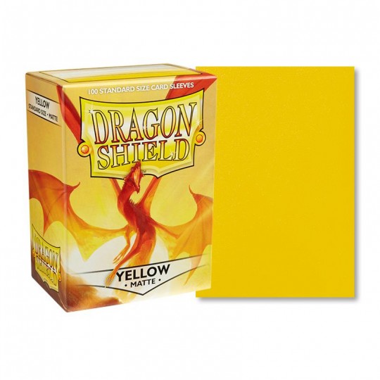 100 Dragon Shield Matte : Yellow Dragon Shield - 1