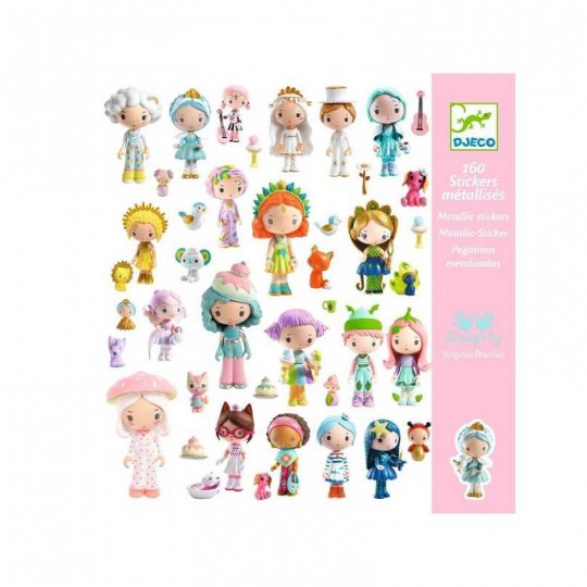 160 stickers métallisés Le Petit Monde des Tinyly - Djeco Djeco - 2