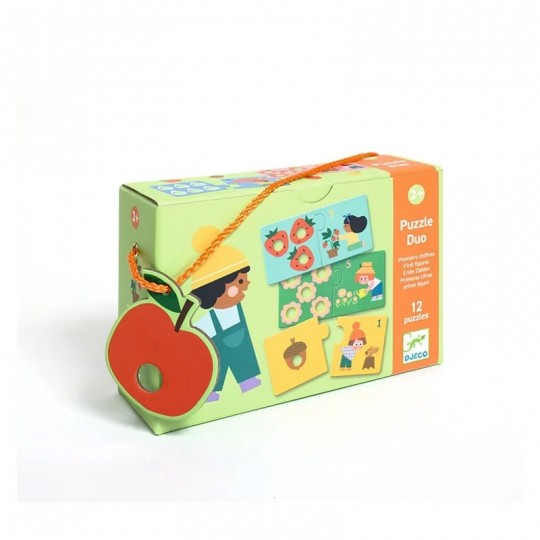 Puzzle duo 12x2 pcs Premiers chiffres - Djeco Djeco - 1