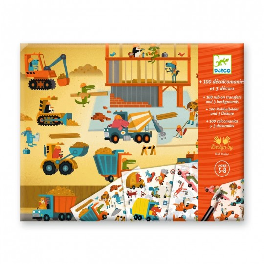 Plus de 100 Décalcomanies et 3 décors Asphalte - Djeco Djeco - 2