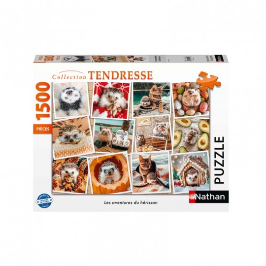Puzzle 1500 pcs Collection Tendresse : Les aventures du hérisson - Nathan Nathan - 1
