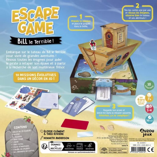 Escape game : Bill le terrible ! - Auzou Auzou - 3