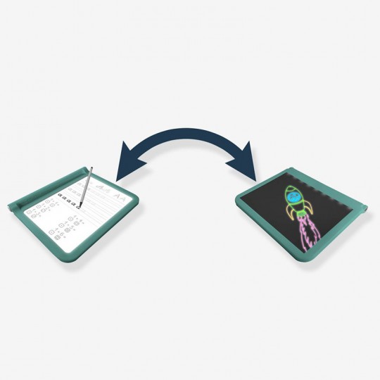 Kidydraw Pro - tablette lumineuse verte A4 transportable Nespart - 3