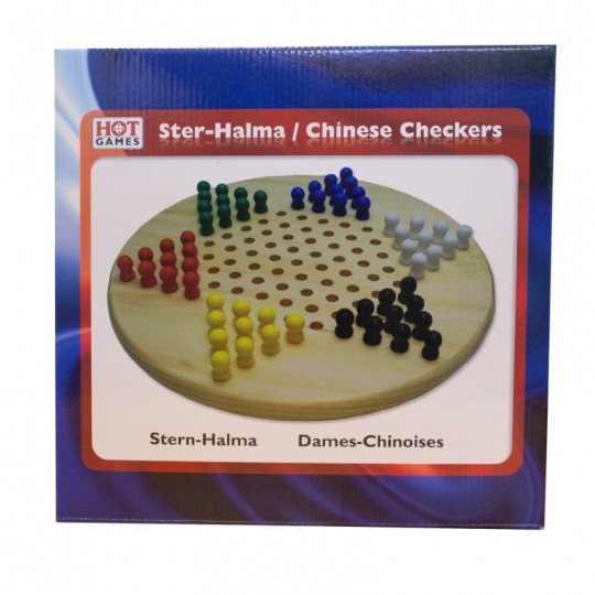 Dames Chinoises bois 28 cm plots colorés - HOT Games Hot Games - 1