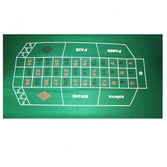 Nappe roulette 180x90cm feutre vert imprimé - HOT Games Hot Games - 1