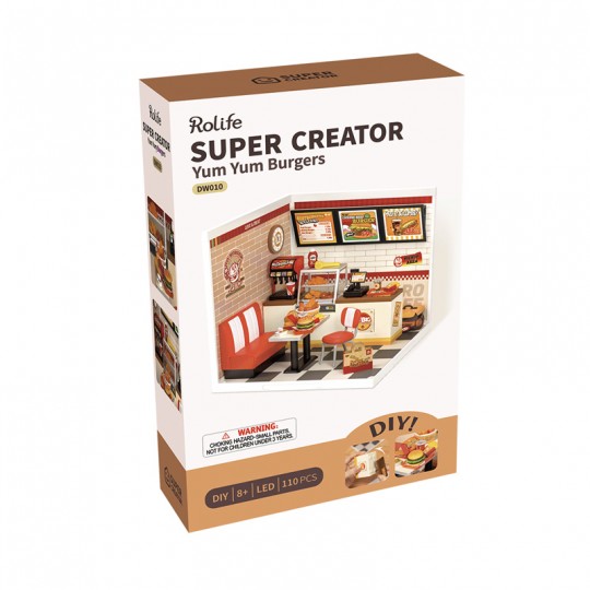 Yum Yum Burgers - Miniature 3D DIY Rolife Rolife - 2