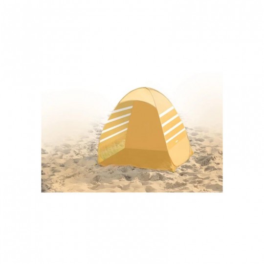 Tente Abriplage POP'UP rayée jaune - Ludi LUDI - 1