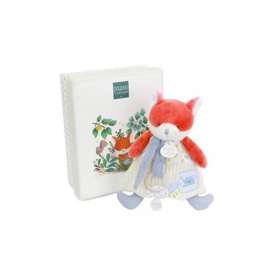 Doudou attache-sucette Renard Romarin 19 cm  - Doudou et compagnie Doudou et compagnie - 1