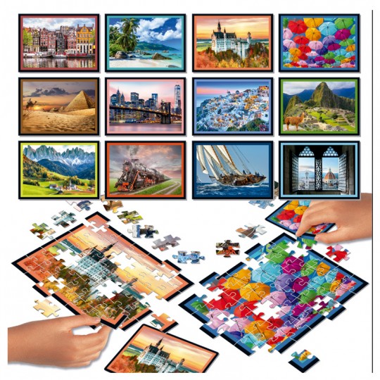 Puzzle Battle 12 x 42 pcs Travel - Educa Educa - 1