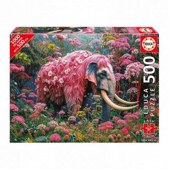 Puzzle 500 pcs XXL Éléphant floral - Educa Educa - 1