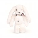 Peluche Lapin Blanc 35 cm : Lapin Fleurette - Doudou et compagnie Doudou et compagnie - 1 Peluche Lapin Blanc 35 cm : Lapin Fleurette - Doudou et compagnie Doudou et compagnie - 1