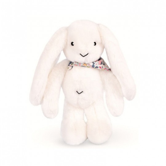 Peluche Lapin Blanc 35 cm : Lapin Fleurette - Doudou et compagnie Doudou et compagnie - 1
