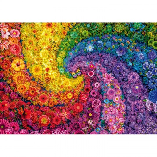 Puzzle 2000 pcs Tourbillon de fleurs multicolores Schmidt Schmidt - 2