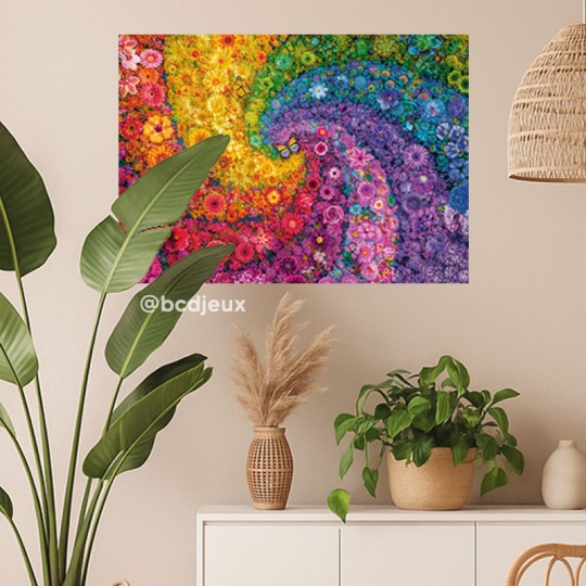 Puzzle 2000 pcs Tourbillon de fleurs multicolores Schmidt Schmidt - 3
