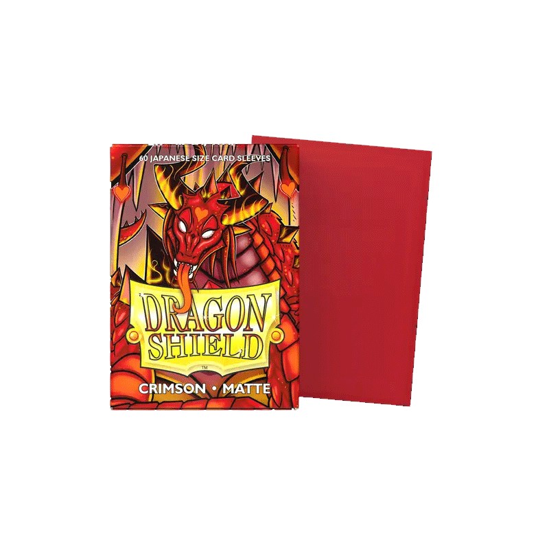 Boite de Dragon Shield : 60 Sleeves Matte Format Japonais - Crimson