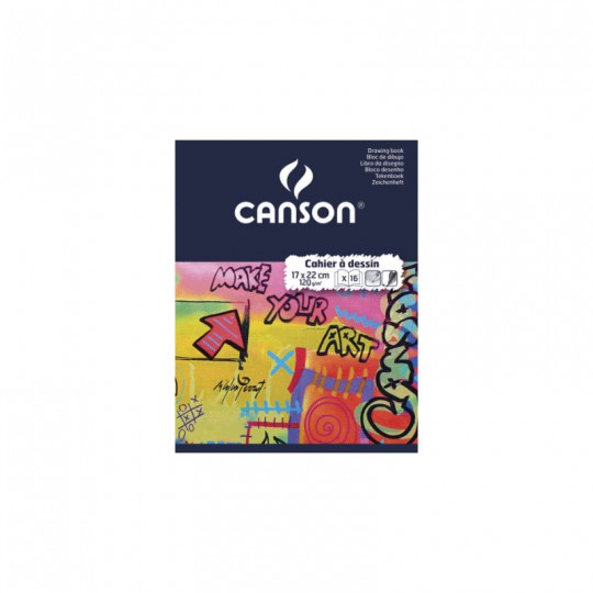 Cahier de dessin 17x22cm 16 pages 125 g/m2 - Canson Canson - 1