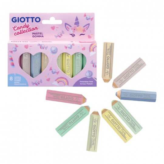 8 Gommes Pastel Candy Collection - Giotto Giotto - 1