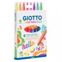 Pochette 8 feutres fluorescents TURBO MAXI pointe large Super Washable - Giotto Giotto - 1 Pochette 8 feutres fluorescents TURBO MAXI pointe large Super Washable - Giotto Giotto - 1