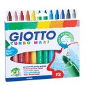 Pochette 12 feutres TURBO MAXI pointe large Super Washable - Giotto Giotto - 1 Pochette 12 feutres TURBO MAXI pointe large Super Washable - Giotto Giotto - 1