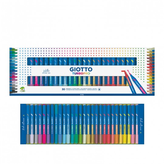 Pochette 30 Marqueurs double pointe TURBO PRO - Giotto Giotto - 1