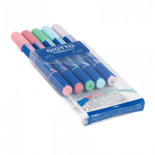 Pochette 5 marqueurs TURBO PRO Candy Tones - Giotto Giotto - 2