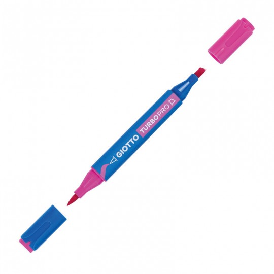 Marqueur magenta double pointe TURBO PRO - Giotto Giotto - 1