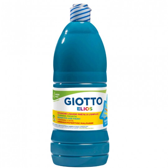 Flacon 1 litre Gouache  ELIOS Cyan - Giotto Giotto - 1