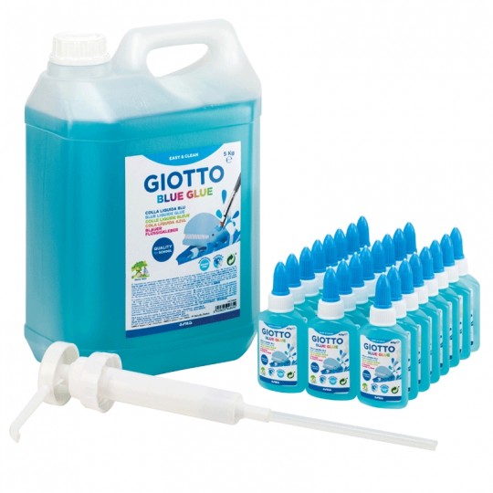 Pack Colle bleue 5L + 24 flacons et 1 pompe - Giotto Giotto - 1
