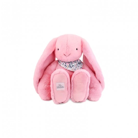 Peluche Lapin XXL Rose 50 cm : Lapin Fleurette - Doudou et compagnie Doudou et compagnie - 1