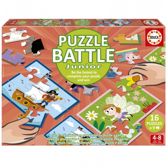 Puzzle Battle Junior 16 x 9 pcs Fantasy - Educa Educa - 1
