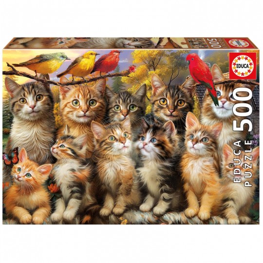 Puzzle 500 pcs Chatons et oiseaux - Educa Educa - 2