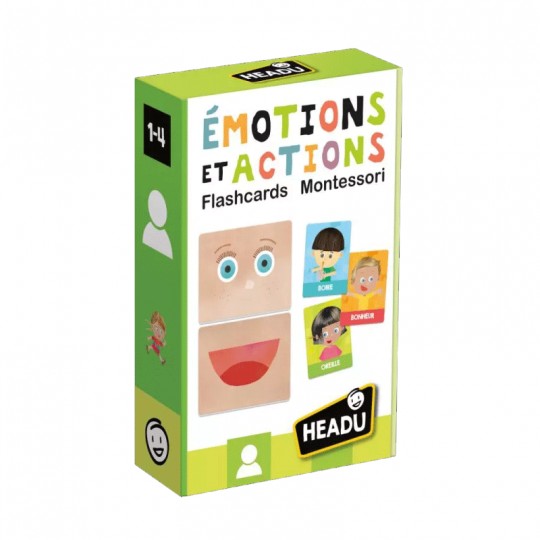 Flashcards Émotions et actions Montessori - Headu Headu - 1