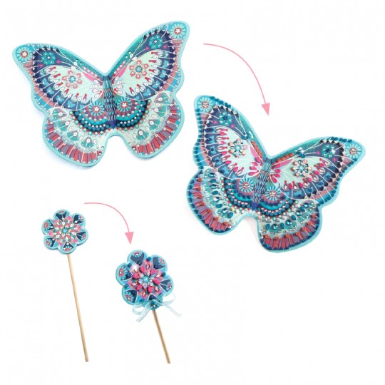 Comme une fée : Ailes et baguette de fée à décorer DIY - Djeco Djeco - 1
