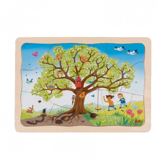 Puzzle 47 pcs à 4 couches Saisons du pommier - Goki Goki - 2