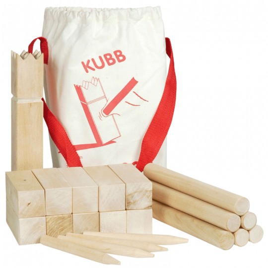 Kubb, jeu de vikings, petit format, sac en coton - Goki Goki - 2