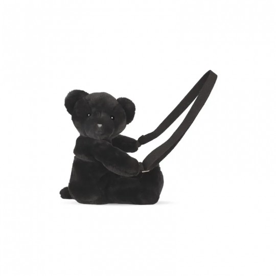 Sac bandoulière Ours en peluche noir 30 cm - Doudou et Compagnie Doudou et compagnie - 1
