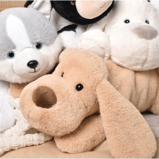 Peluche Chien beige 40 cm : Les Allongés Stretch - Histoire d'Ours Histoire d'Ours - 3