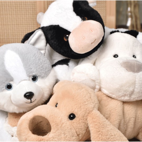 Peluche Chien Husky gris 40 cm : Les Allongés Stretch - Histoire d'Ours Histoire d'Ours - 4