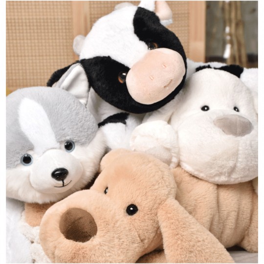 Peluche Chien blanc 40 cm : Les Allongés Stretch - Histoire d'Ours Histoire d'Ours - 4