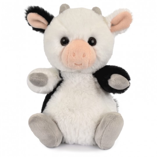 Peluche Vache noire et blanche 20 cm : Les Doux Stretch - Histoire d'Ours Histoire d'Ours - 1