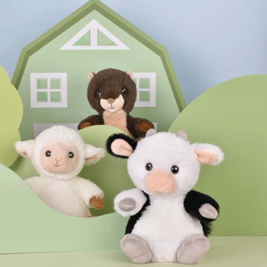 Peluche Vache noire et blanche 20 cm : Les Doux Stretch - Histoire d'Ours Histoire d'Ours - 3