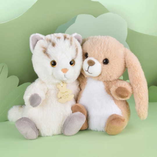 Peluche Lapin beige 20 cm : Les Doux Stretch - Histoire d'Ours Histoire d'Ours - 3