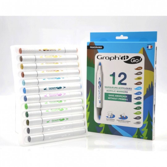 GRAPH'IT GO Set de 12 marqueurs acrylique - LANDSCAPE Graph'it - 3