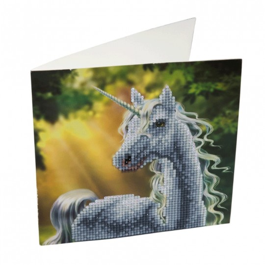 CRYSTAL ART Kit Carte à diamanter 18x18cm - Licorne Crystal Art - 1