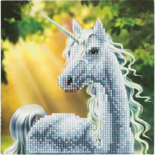 CRYSTAL ART Kit Carte à diamanter 18x18cm - Licorne Crystal Art - 2